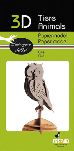 3D Paper Model Owl (7096537252039)