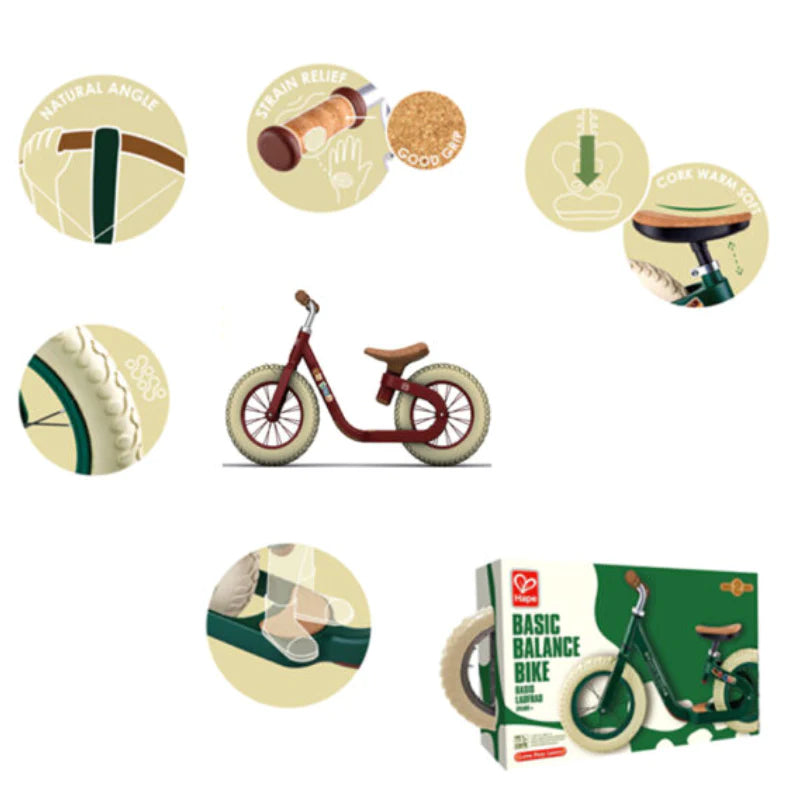 Hape Learn to Ride Balance Bike Green (7542283632839)