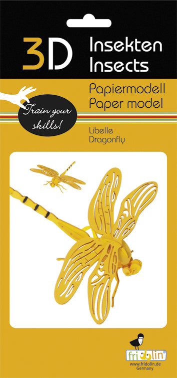 3D Paper Model Dragonfly (7096536957127)