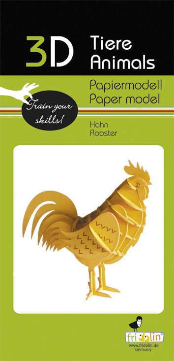 3D Paper Rooster (7087784231111)