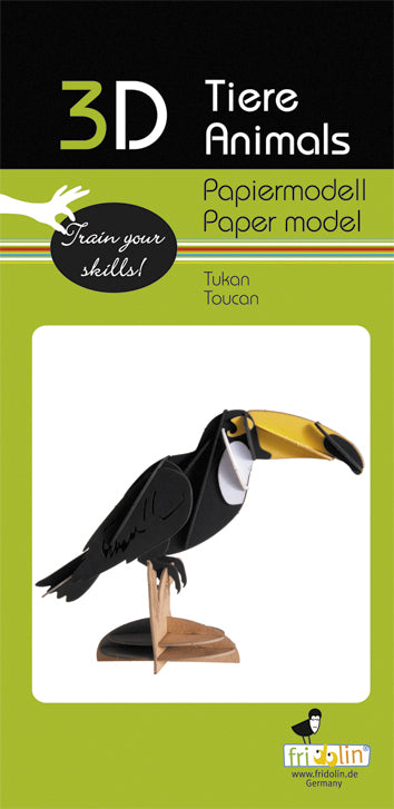 3D Paper Model Toucan (7096531255495)