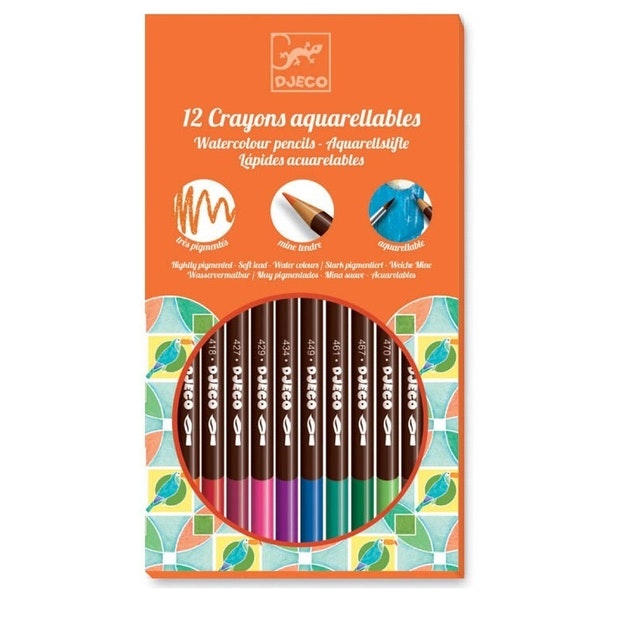 12 Watercoloured Pencils Classic (4571381497891)