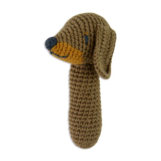 Crochet Rattle Sausage Dog (4614073679907)