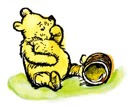 Pooh with Honey Jar Card (4627518226467)