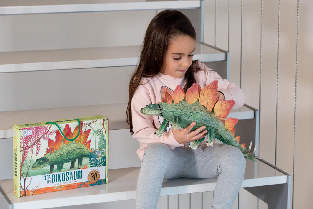 Sassi Age of Dinosaurs Stegosaurus 3D Model & Book (7339500961991)