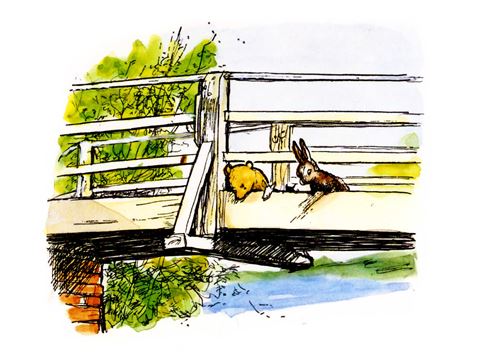 Pooh and Rabbit On Bridge (4627518193699)