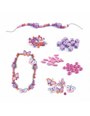 Djeco Wooden Beads Butterflies (6900490895559)
