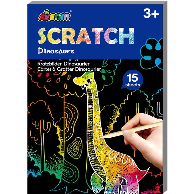 Avenir Scratch Book Dinosaurs Small (4810032054307)