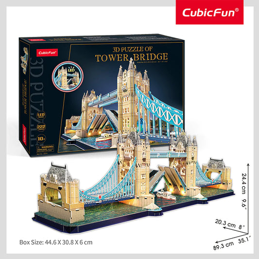 3D Large Tower Bridge with LED (7408534585543)