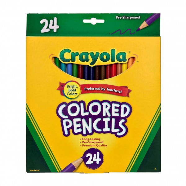 24 Full Size Colour Pencils (7337306325191)
