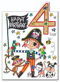 Age 4 Birthday Pirate Card (4625281187875)