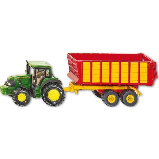Siku JD 7530 Tractor with Silage Trailer (4565144076323)