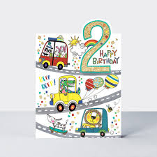 Age 2 Birthday Animals in Cars (4625281122339)
